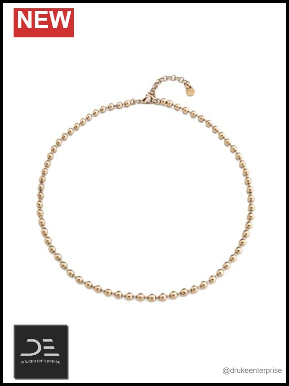18K Gold-Plated EMOTIONS Necklace, 17" Extends to 19.5", Spanish Craftsmanship